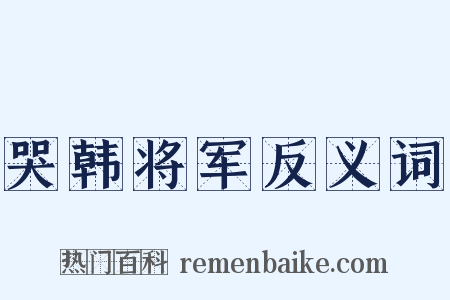 哭韩将军反义词是什么意思的图片